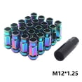 thumbnail image 1 of 20Pcs x1.25 Extended Open End Racing Lug Nuts, Iron Acorn Extended Open End Wheel Racing Lug Nuts with Key, 1 of 7