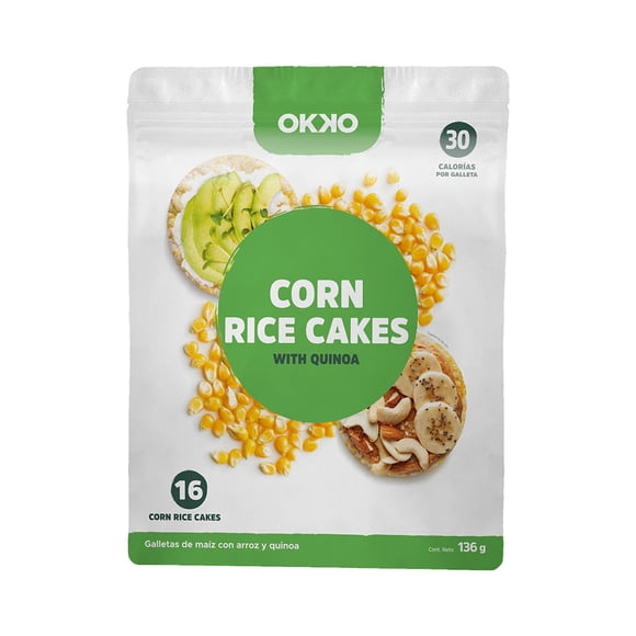 Galletas de maíz OKKO Superfoods con arroz y quinoa 136 g