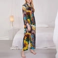thumbnail image 3 of Lsque Sunflower Turtle Pattern Long Sleeve Pajama Set for Women - Soft 2-Piece Sleepwear and Loungewear Set with Pockets, Comfy Nightwear-Large, 3 of 7