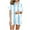 Light Blue2, variant on Diufon Womens Pjs Sets Lapel Button Short Sleeve Shirts Polka Dot Printed Elastic Waist Shorts Sets