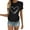 P-Black, variant on Kcodviy Summer Womens Short Sleeve Long Sleeve Undershirt for Women Crew Neck Flower Printed Compression Shirt Woman Top T Shirts Casual Ladies Shirt Long Sleeve Shirts Tee