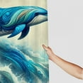 thumbnail image 3 of JRXY Dolphin Decorative Ocean Animal Jumping Blue Dolphin Shower Curtain Multiple Sizes White, 3 of 7