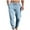 Light Blue, variant on HAiming Linen Pants for Men Elastic Waist Drawstring Comfort Plus Size Casual Lightweight Straight Trouser with Pocket