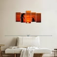 thumbnail image 2 of Elephant Stock Golf At Sunset Wall Art - Horizontal Multi Panel Canvas - Living Room Wall Decor - Hobbies And Lifestyle Multi Panel - Orange And Yellow Decor - 34" x 16", 2 of 4