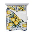 thumbnail image 7 of Yellow Lemon Queen Size Down Alternative Comforter, Lightweight Comforter Quilt Bedding Set with Pillow Shams Middle Century Blue Italian Textured All Seasons Bed Comforter Duvet Insert 90"x96", 7 of 7