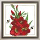 thumbnail image 3 of (H430) Hilo algodón ecológico bordado no manchú 14CT 2 hebras tela blanca 17*17cm Kit serie flores punto cruz diciembre-Agosto, 3 of 9