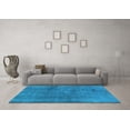 thumbnail image 3 of Ahgly Company Indoor Round Oriental Light Blue Industrial Area Rugs, 3' Round, 3 of 4