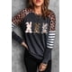 thumbnail image 4 of ABPHQTO Top de manga larga con diseño de conejito a rayas de leopardo negro para mujer, 4 of 5