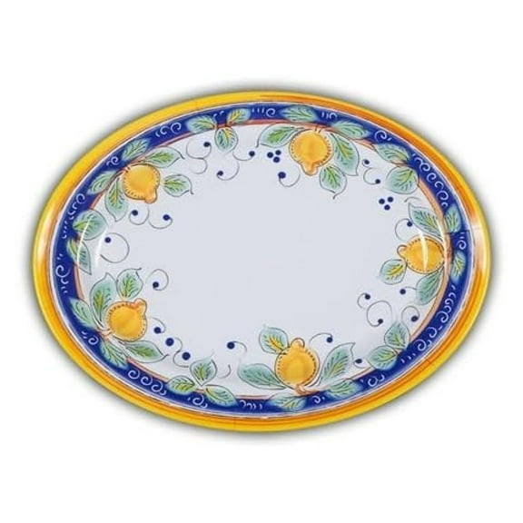 Italian Inspired Melamine Picnic Alcantara Plastic Oval Platter