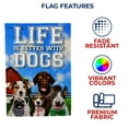thumbnail image 5 of America Forever Life is Better with Dogs Summer Garden Flag 12.5 x 18 inches American Red Barn Farm Animals Pets Lover Double Sided Seasonal Yard Outdoor Decorative Cute Puppy Garden Flag, 5 of 5