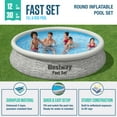 thumbnail image 3 of Bestway Fast Set 12' x 30" Round Inflatable Stacked Stone Swimming Pool Set, 3 of 13