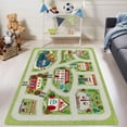 thumbnail image 1 of Alfombra LIVEBOX Verde para Niños, 90x150 cm, Lavable, Tapete de Juego con Carretera, 1 of 8