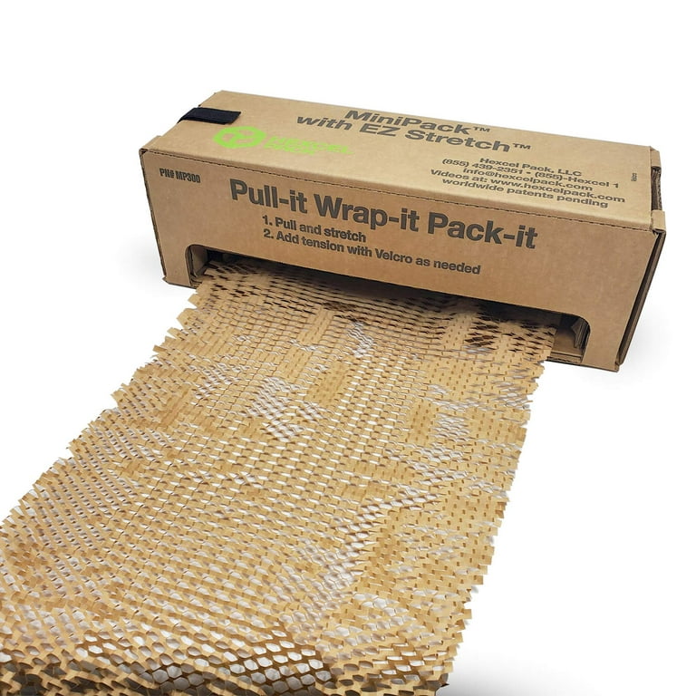 HexcelWrap Cushioning Kraft Paper 15.25 x 300' in Self-Dispensed Box –  Eco-Friendly Honeycomb Alternative to Bubble Wrap – Innovative Packing  Paper