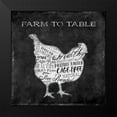 thumbnail image 2 of Grey, Jace 12x12 Black Modern Framed Museum Art Print Titled - Farm To Chicken, 2 of 5