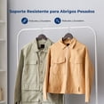 thumbnail image 4 of Ganchos de Madera Premium Serenelife, Ahorradores de Espacio, Resistentes, con Gancho Metálico Giratorio de 360°, para Abrigos, Pantalones y Vestidos, Marrón, Pack 80, 4 of 7