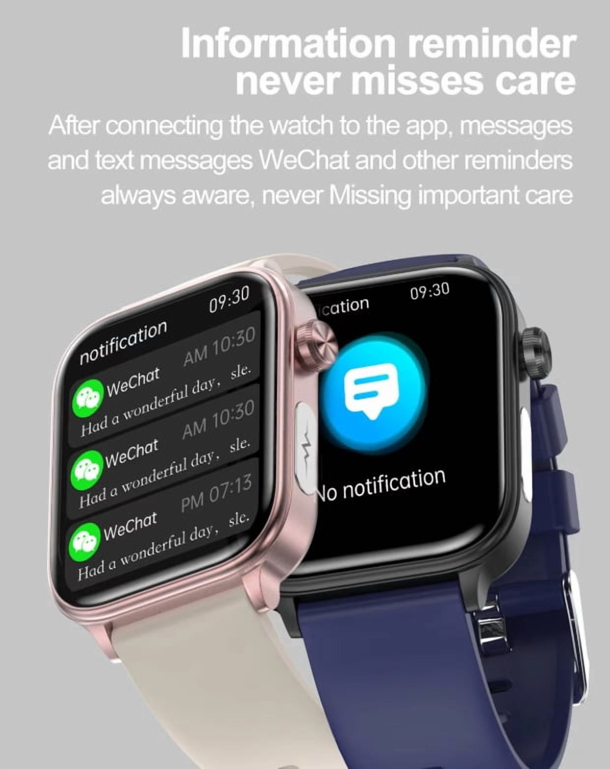 LAATIKUI ET570 smart watch waterproof health sports call reminder tracking