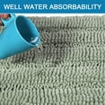 thumbnail image 5 of 2-Piece Bathroom Rug Set, 20" x 32" Plus 17" x 24", Extra Thick Chenille Striped Long Pile Bath Mats, Non-Slip Floor Mat For Bathroom, 5 of 6