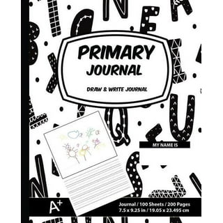 Primary Composition Notebook K-2, Primary Journal Grades K-2 ABC & Animal  Print Cover, Pre K Primary Journal, 100 sheets/200 Pages Composition Book