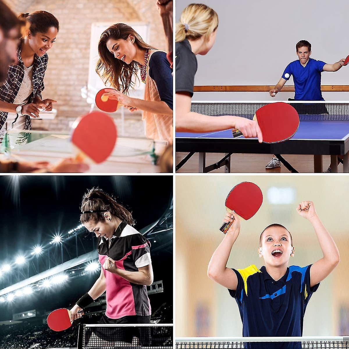 Table Tennis Bats Professional Ping Pong Racket Paddle Set With 2 Bats And 3 Balls In Carrying Case Table