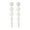 Silver, variant on HUANLEDASH 1 Pair Women Long Earrings Faux Pearl Polished Stainless Exquisite Tassel Hanging Earrings Party Prom Dangle Earrings Ear Jewelry