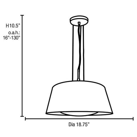 

Access Lighting 23765LEDDLP-BSL 18.75 in. 30W SoHo Pendant Brushed Silver