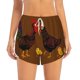 thumbnail image 2 of Balery Chicken Farm Animal Pantalones cortos deportivos para mujer con forro y dos bolsillos, elásticos, para entrenamiento, gimnasio, yoga-XX-Large, 2 of 7