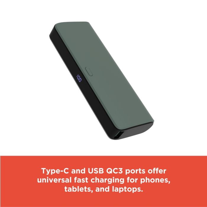 Radioshack Standard Power Bank 2309278 (20,000MAH, Type-C, 3A, USB QC3, Black)