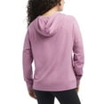 thumbnail image 3 of Danskin Women's Long Sleeve Melange Hoodie Pullover with Kangaroo Pocket (US, Alpha, Small, Regular, Regular, Dusky Orchid Heather (Pink)), 3 of 3