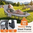 thumbnail image 3 of Gianna Folding Camping Bed, Adjustable Camping Cot with Mattress for Patio or Beach, 3 of 4