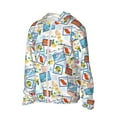 thumbnail image 2 of Fotbe Summer Stamp Men's Women's UPF 50+ Sun Protection Jacket Hooded Cooling Shirt with Pockets Hiking Outdoor Performance-Medium, 2 of 9