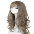 thumbnail image 2 of Cheers US Wigs with Bangs for Women Synthetic Curly Wig for Girl Natural Looking Wavy Wigs, 2 of 7