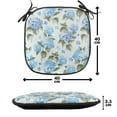 thumbnail image 4 of Flower Chair Seating Cushion Set of 2, Hydrangea Flowers over Soft Background Wedding Bridal Design, Seat Pads for Office with Anti-slip Backing, 16"x16", Pale Blue Reseda Green, by Ambesonne, 4 of 7