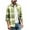 Green, variant on Men's Plaid Shirts Casual Button Down Shirt Jackets Long Sleeve Stylish Regular Fit Coats with Pockets Fall Soft Outwear (L, Wine)