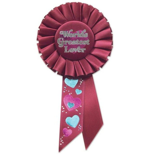 Beistle RS060 3,25 x 6,5 Po Plus Grand Amant Rosette du Monde