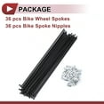 thumbnail image 5 of Unique Bargains 36 Set 12G Bicycle Spoke 12G Bike Wheel Spokes 45 Steel Black-216mm, 5 of 7