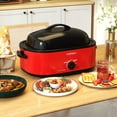 thumbnail image 2 of Costway 18QT Electric Roaster Oven with Self-Basting Lid, Removable Pan & Rack, Defrost Red, 2 of 9