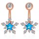 thumbnail image 1 of Nuevo Clavo para ombligo de acero inoxidable, Unisex, circonio azul nieve,, 1 of 5