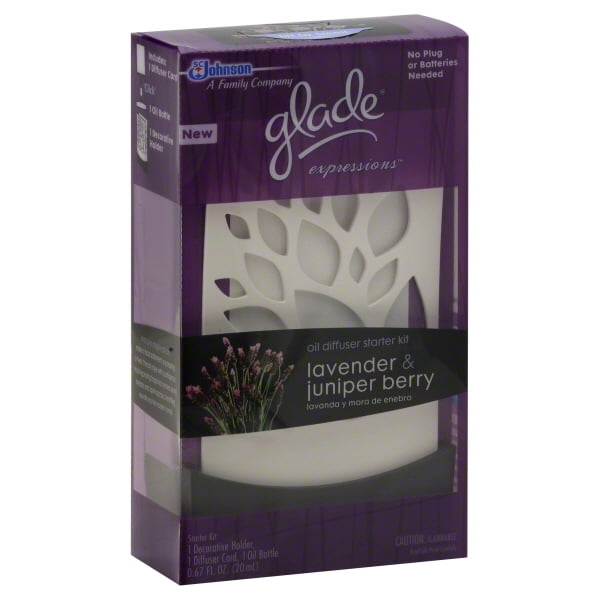 Glade Expressions Oil Diffuser Starter, Lavender & Juniper Berry