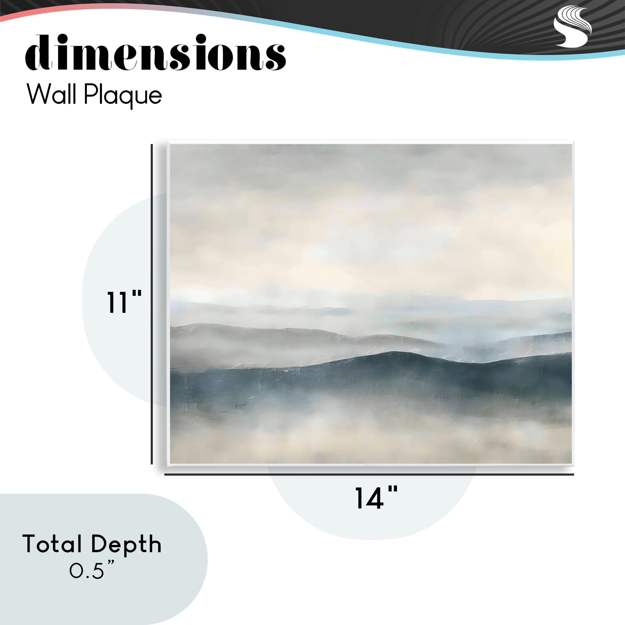 Stupell Industries Muted Horizon Serenity Wall Plaque Art, design by Riley B