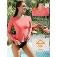thumbnail image 4 of BeautyIn Women V-Neck Rash Guard UPF 50+ Sun Protection Swimwear Shirt, 4 of 6