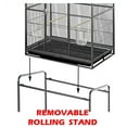thumbnail image 3 of 70" Extra Large Bird Parrot Flight Cage Side Breeding Nest Door 1/2-Inch Bar Spacing with Removable Rolling Stand, 3 of 11