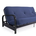 thumbnail image 2 of Cleo Black Metal Arm Full Size Futon Frame with 6” Thermobonded High Density Polyester Fill Mattress, 2 of 8