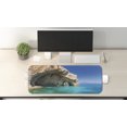 thumbnail image 2 of Greece Computer Mouse Pad, Sea Cave on Zakynthos Island Greece Vacation Relaxing Seascape Coastline Picture, Rectangle Non-Slip Rubber Mousepad Large, 31" x 12", Tan Pale Blue, by Ambesonne, 2 of 2