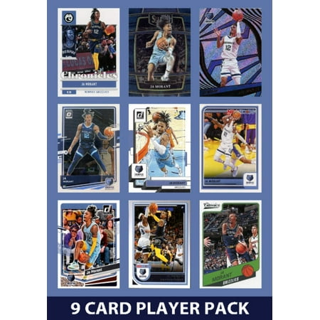 Ja Morant 9 Card Player Pack 2023-24 Hoops Panini Memphis Grizzlies