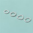 thumbnail image 4 of 12 piezas de conector de cable de anillo de salto de giro ovalado de plata hallazgos DIY fabricación de joyas, pulido de plata simple, 4 of 5