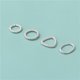 thumbnail image 4 of 12 piezas de conector de cable de anillo de salto de giro ovalado de plata hallazgos DIY fabricación de joyas, pulido de plata simple, 4 of 5