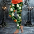 thumbnail image 2 of CAUYDY Women's Brushed Christmas Halloween Ankle Length Seasonal Printed Leggings(Green,XXL), 2 of 7