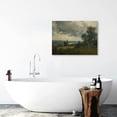 thumbnail image 5 of Acheng  Framed Canvas Print Wall Art Rustic Rural Storm Cloud Country Landscape Nature Wilderness Illustrations Fine Art Farmhouse Floral Botanical Calm/Relax Cozy for Bedroom NATURAL 20x16inch, 5 of 6