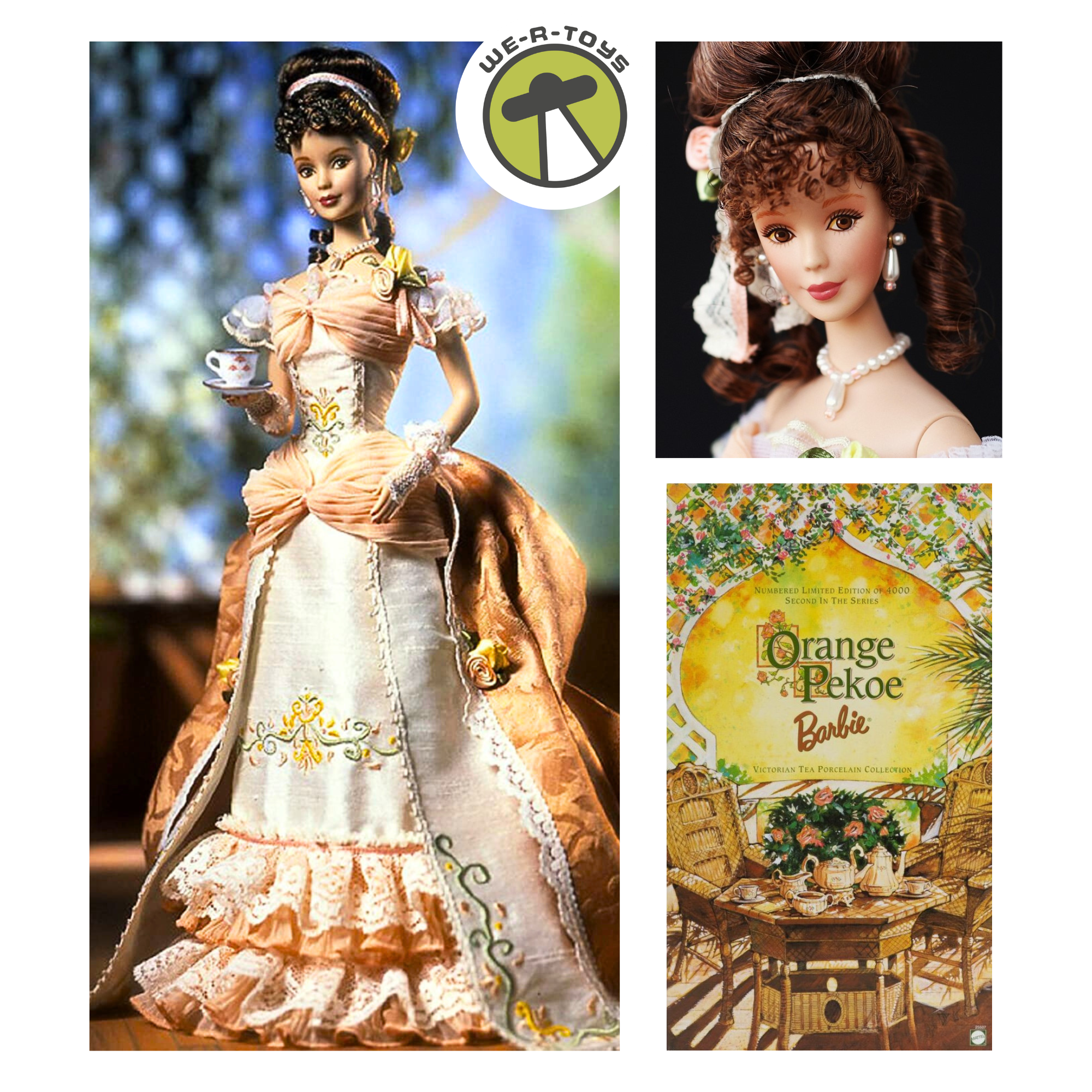 Orange Pekoe Barbie Doll Limited Edition Victorian Tea Porcelain Collection 1999