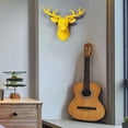 thumbnail image 7 of Hanging Wall Decor,Deer Head Wall Art Geometric Yellow Gold Color Deer Wall Sculpture Handmade Taxidermy Resin Wall Animal Head For Bar Holiday Home Decoration, 7 of 7